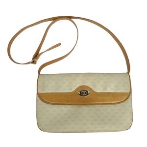 Gucci | Vintage Micro GG Coated Canvas Neutral Accordion Crossbody Clutch Bag